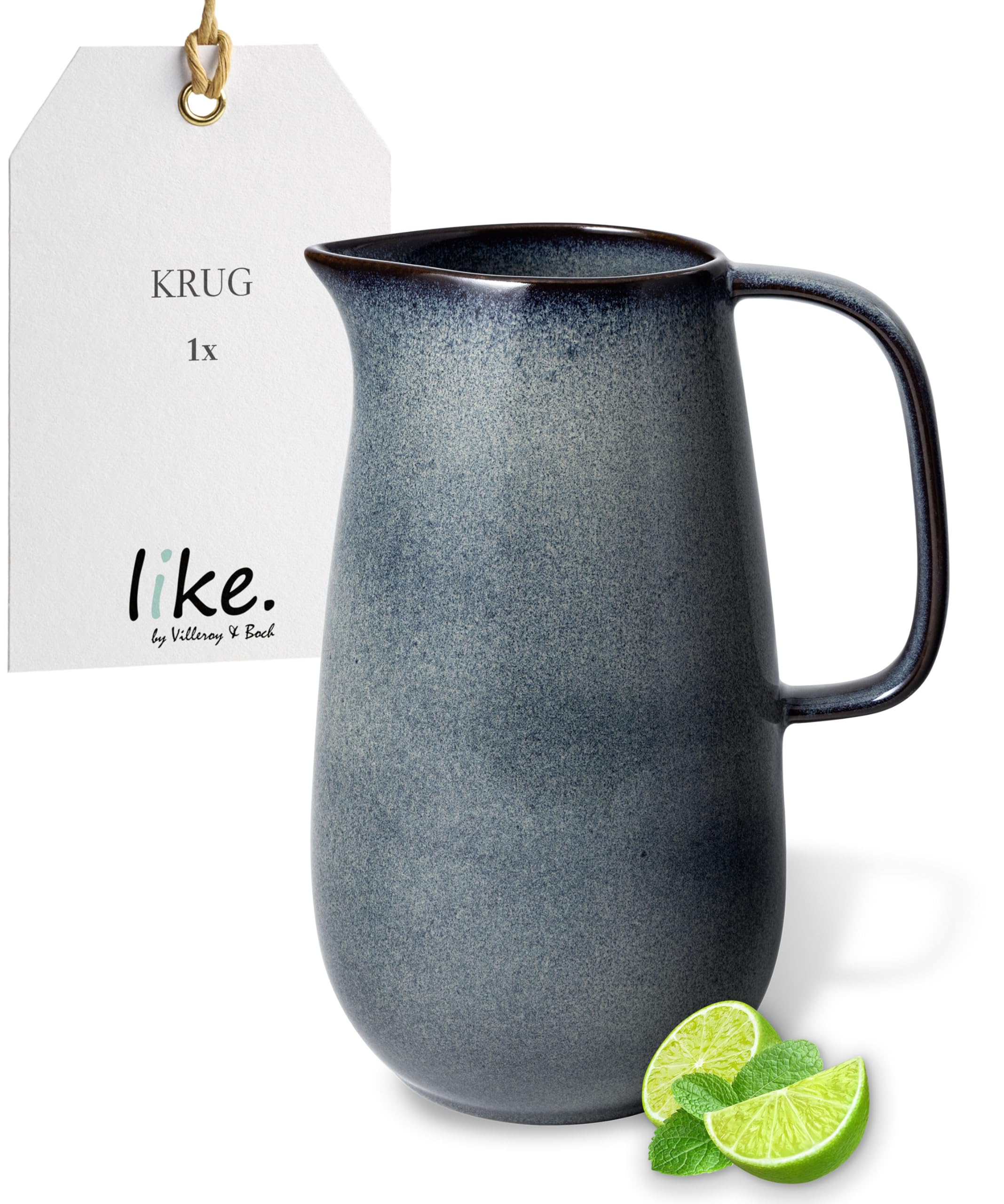 like. by Villeroy & Boch 10-4259-0730 jug, Stoneware, 17x13x23cm, Grau