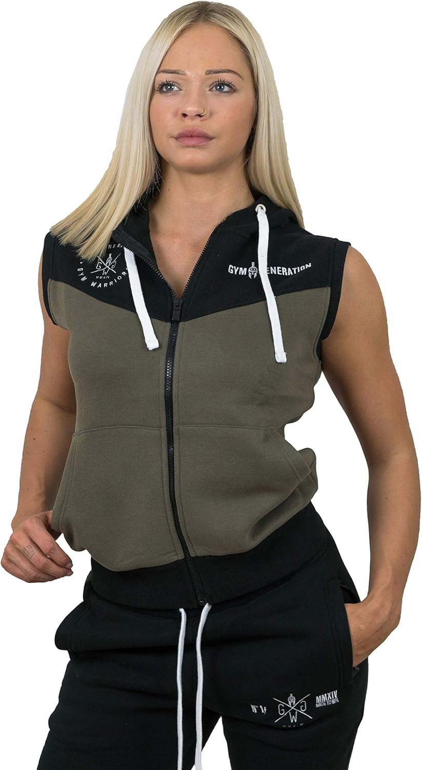 sleeveless hoodie gym womens