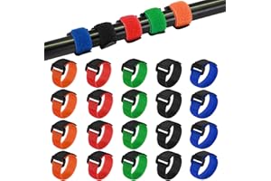 ELLAYIDOI 20Pcs Fishing Rod Belt Straps & Tackle Ties,Fishing Rod Holder Strap Angler's Accessory for Organizing and Protecting Fishing Rods Fit for Casting/Spinning/Fly Rods