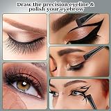 KALIONE 10 Pack Flat Eyebrow Tint Brush Angled Eyeliner Brush Set Ultra Thin view 4