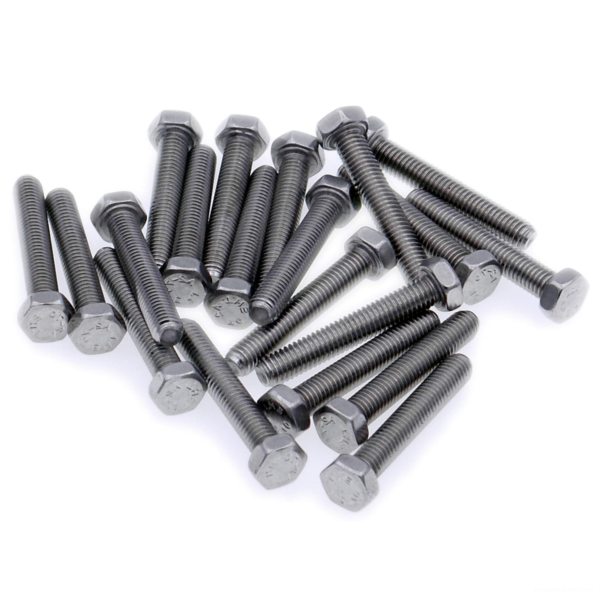 M5 (5mm x 50mm) Hex Bolt (Fully Threaded Setscrew) - Stainless Steel (A2) (Pack of 20)