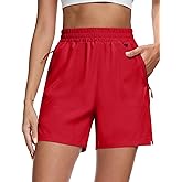 MAGCOMSEN Women's 5" Hiking Cargo Shorts UPF 50+ Quick Dry Lightweight Golf Athletic Casual Summer Shorts with Pockets