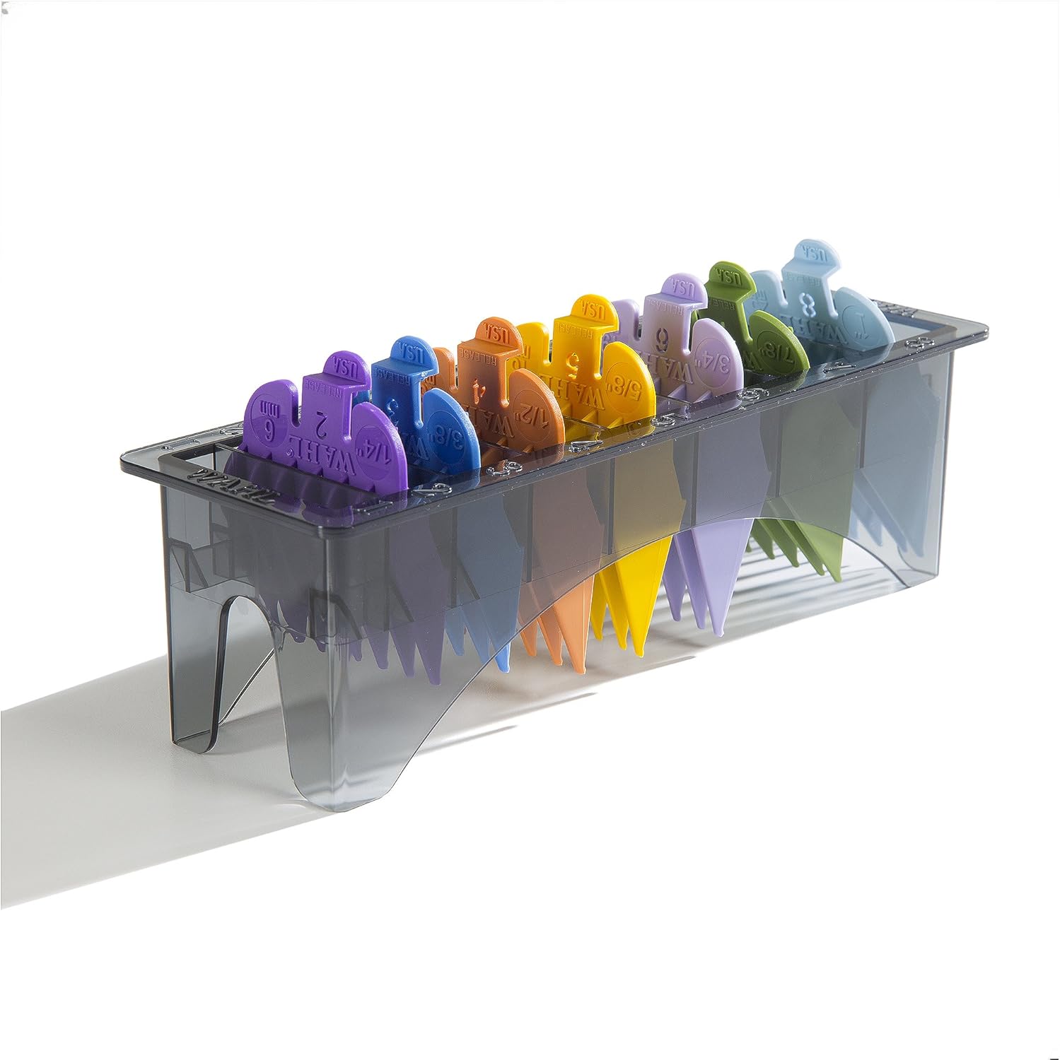 Wahl WHLCMB Professional 8 Color Coded Cutting Guides with Organizer 3170-400 – Great for Professional Stylists and Barbers – Cutting Lengths From 1/8” to 1” : Hair Clippers And Accessories : Beauty