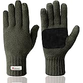 Evridwear Mens Winter Warm Gloves,Knitted Thermal Anti-Slip Touchscreen Glove with 3M Thinsulate Insulated Lining