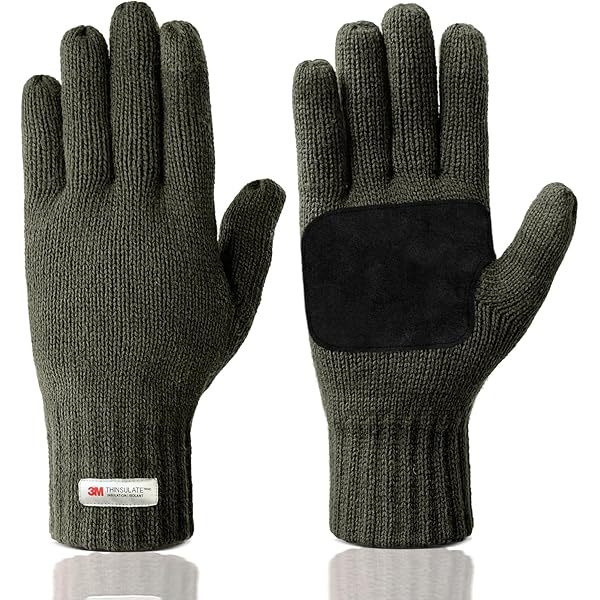 Evridwear Men Winter Knit Warm Gloves with 3M Thinsulate Thermal