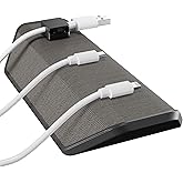 CHARGEWORX Magnetic Cable Organizer – Weighted Non-Adhesive Cord Holder with 3 Magnetic Clips for USB-C, Lightning & MagSafe Cables – Desk, Office & Nightstand Cable Management