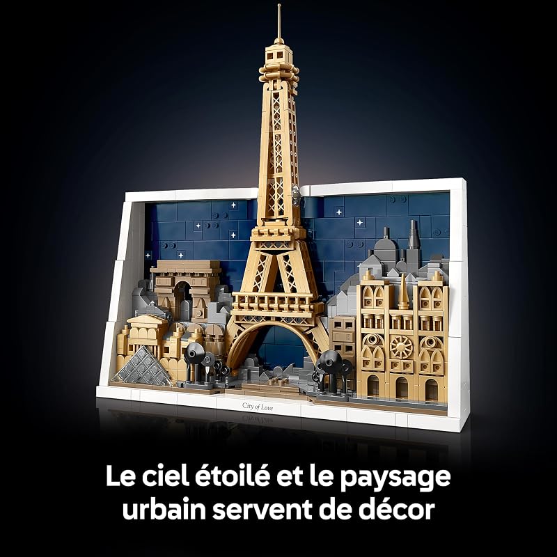 Architecture Paris, Ville de l’Amour - Maquette Miniature DIY pour Adulte - Décoration Intérieure - Panneau Mural 3D avec Monuments Parisiens Emblématiques Dont Tour Eiffel - Idée Cadeau 21064 — photo 5 sur 8