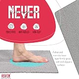 Asvin Soft Textured Anti Slip Bath Mat 40x60cm Grey Phthalate Free Rubber view 9