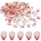 PATIKIL 18 x 11mm Czech Glass Leaf Beads, 100 Pcs Crystal Leaf Beads for Jewelry Making DIY Craft Bracelet Necklaces Earrings, Red