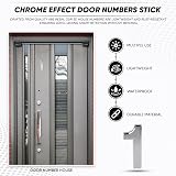 Rubigo Silver Door Numbers 0-99 A-D 3in Self Adhesive Chrome 7.5cm view 2