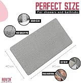 Asvin Soft Textured Anti Slip Bath Mat 40x60cm Grey Phthalate Free Rubber view 4