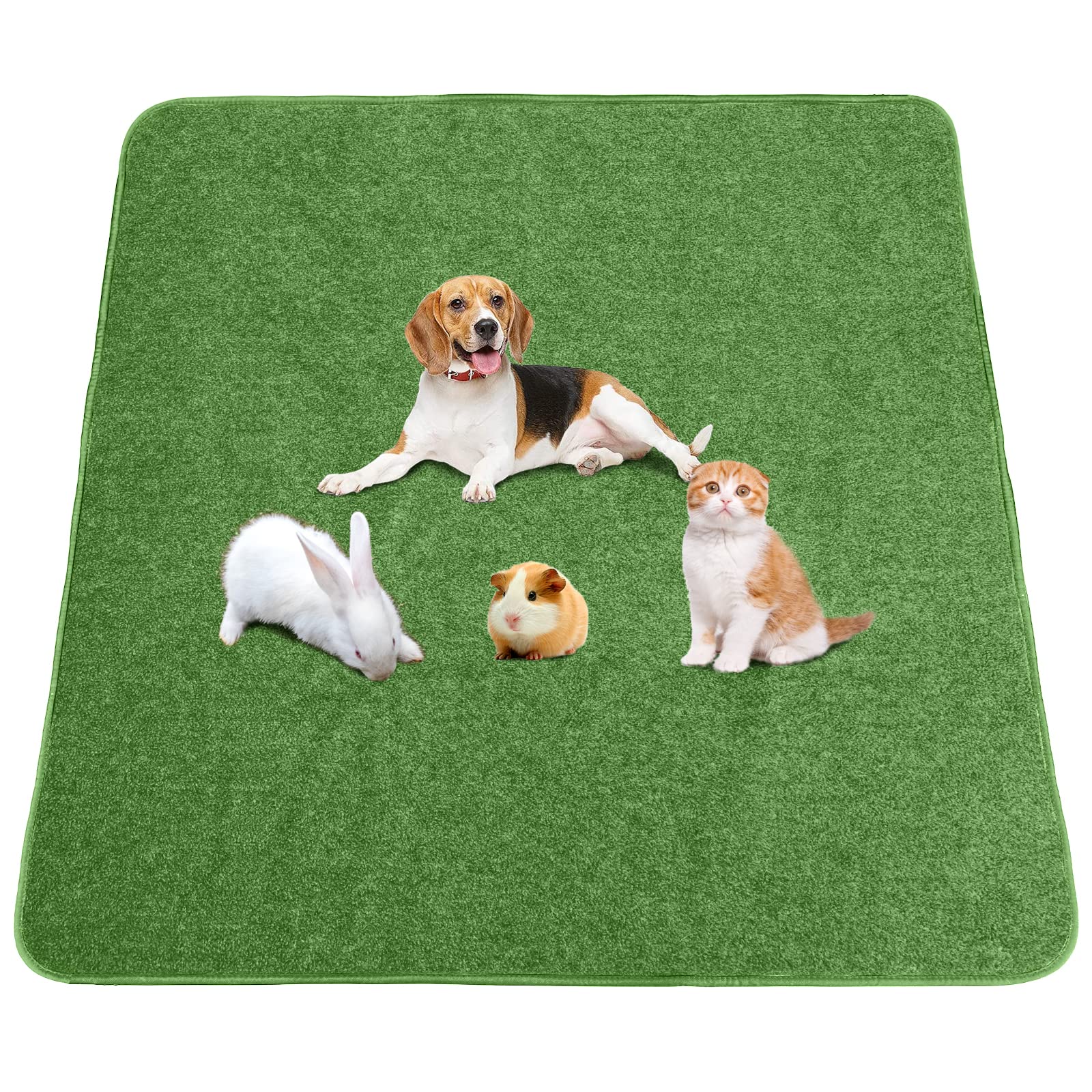 ULIGOTA Extra Large Washable Dog Pee Pad 182x182cm Non-Slip Pet Playpen Mat Waterproof Reusable Floor Mat for Puppy/Senior Dog Whelping Incontinence Housebreaking