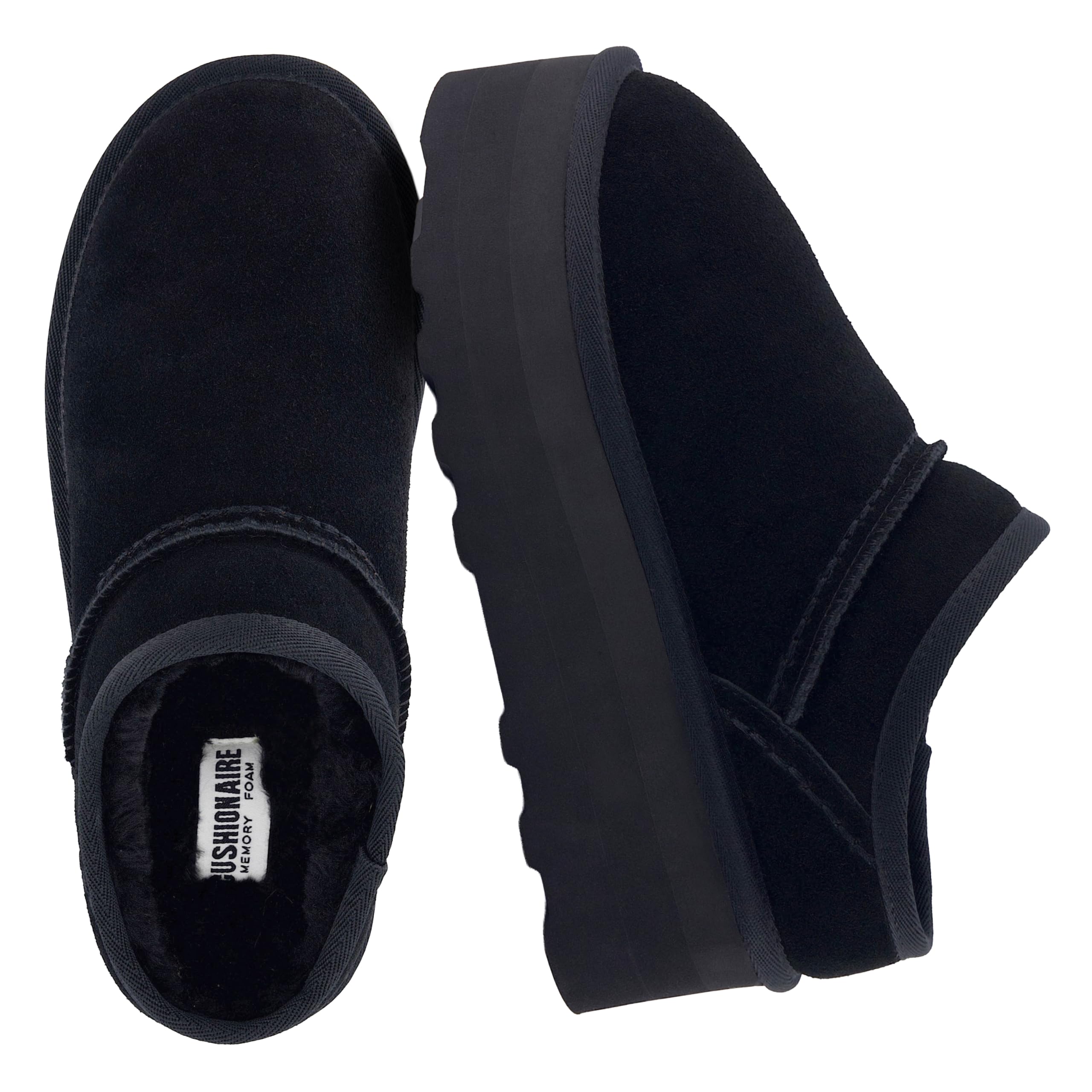 CUSHIONAIRE Women's Huggy Genuine Suede cozy mule