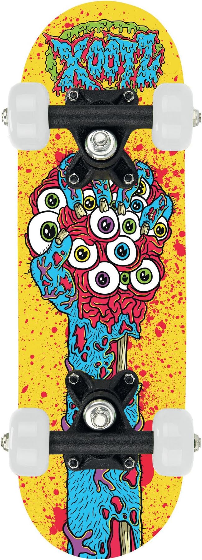 XOO MINI SKATEBOARD -17 "Mini Kids Childs Beginner Skate Board Skateboard -yellow