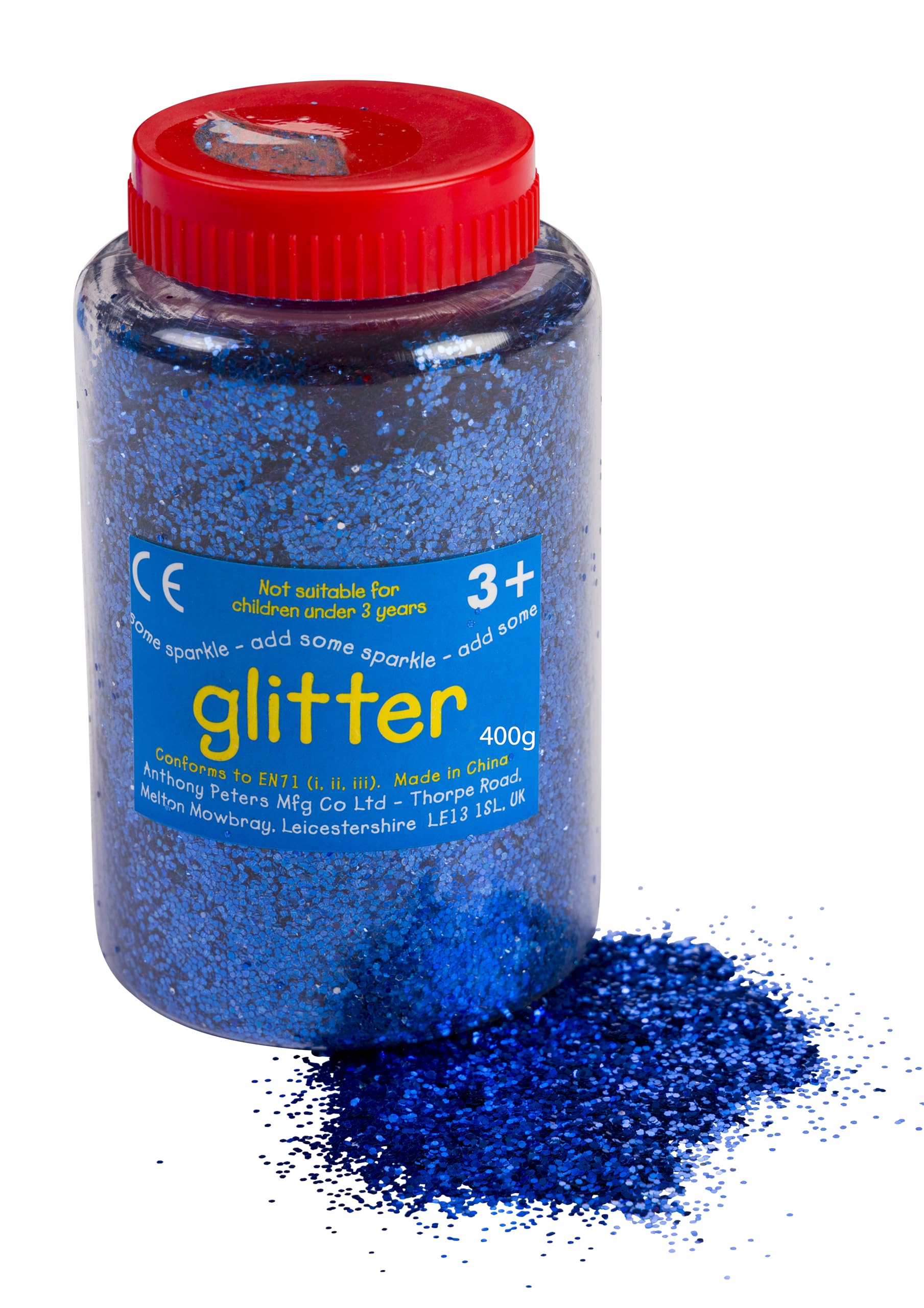 Glitter | 400 Gram tub | Shaker lid for Easy Pouring | Arts and Crafts | Glitter Art | Blue