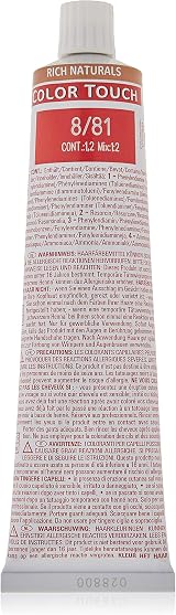Wella Colour Touch Demi-Permanent Hair Colour 8/81 Light Blonde Pearl Ash 60 ml