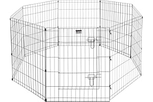 Pet Trex 24" Exercise Playpen for Dogs Eight 24" x 30" High Panels with Gate