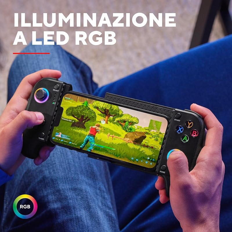 Mylox Controller per Telefono Bluetooth, Gamepad Wireless, Nero