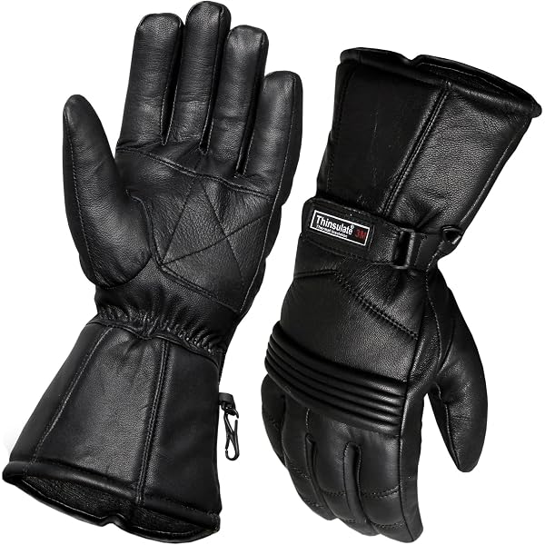 NORMAN Black Leather Motorcycle Short Gloves - Knuckle Protection, Racing Style, Breathable