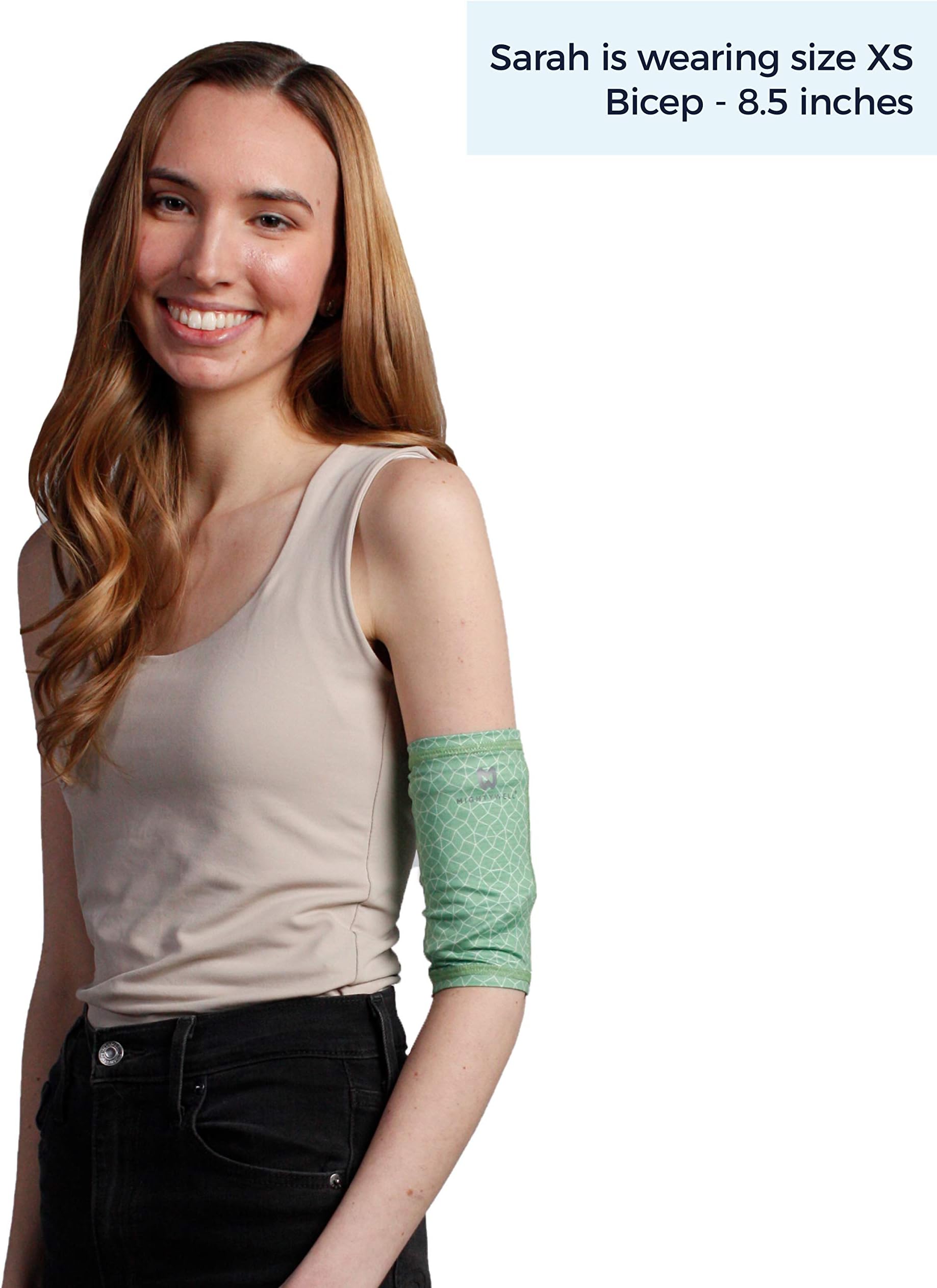 MIGHTY WELL PICCPerfect PICC Line Cover - Advanced Fabric Technology Moisture-Wicking Anti-Odor Sleeve, Eco-Friendly Material, Medium, Sage Green