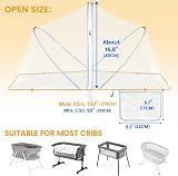 Orzbow Mosquito Net for Cot Universal Crib Canopy with Side Pocket White view 3