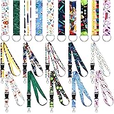 Fainne 20 Pieces Teachers Lanyards for ID Badges Keychains Bulk Education Supplies Neck Lanyards and Wristlet Strap Teacher Appreciation Gift Set for Teachers Office Graduation Supplies