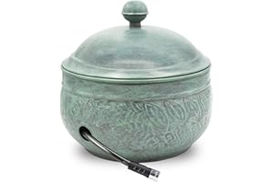 Good Directions 457-458 Key West Garden Hose Holder Pot, Large Capacity, Blue Verde Finish