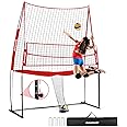 Bearwill Volleyball Training Equipment, Volleyball Practice Net Station Update Freely Adjustable Height Volleyball Net for Backyard Indoor Outdoor Hitting Serving Passing Practice
