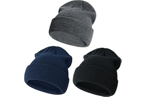 YMYDYFC Baby Beanie 3Pack Toddler Beanie Infant Knit Hat Baby Winter Hats for Boy Girl Winter Clothes Warm Knit Cap 0-6Years