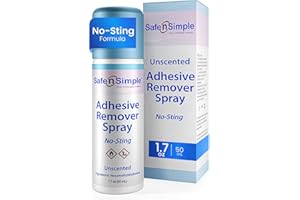 SAFE N' SIMPLE Safe n’ Simple Medical Adhesive Remover Spray for Skin - 1.7 Fl Oz No Sting Alcohol Free Ostomy Adhesive Remover - Gentle Medical Adhesive Removal Spray for Stoma, Urostomy, Ileostomy & Colostomy Care