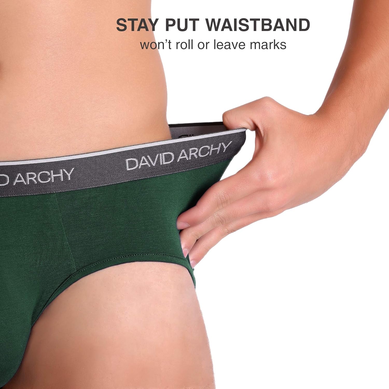 DAVID ARCHY Men's Underwear Bamboo Rayon Breathable Ultra Soft Comfort Lightweight Pouch Briefs in 4 Pack at  Men’s Clothing store