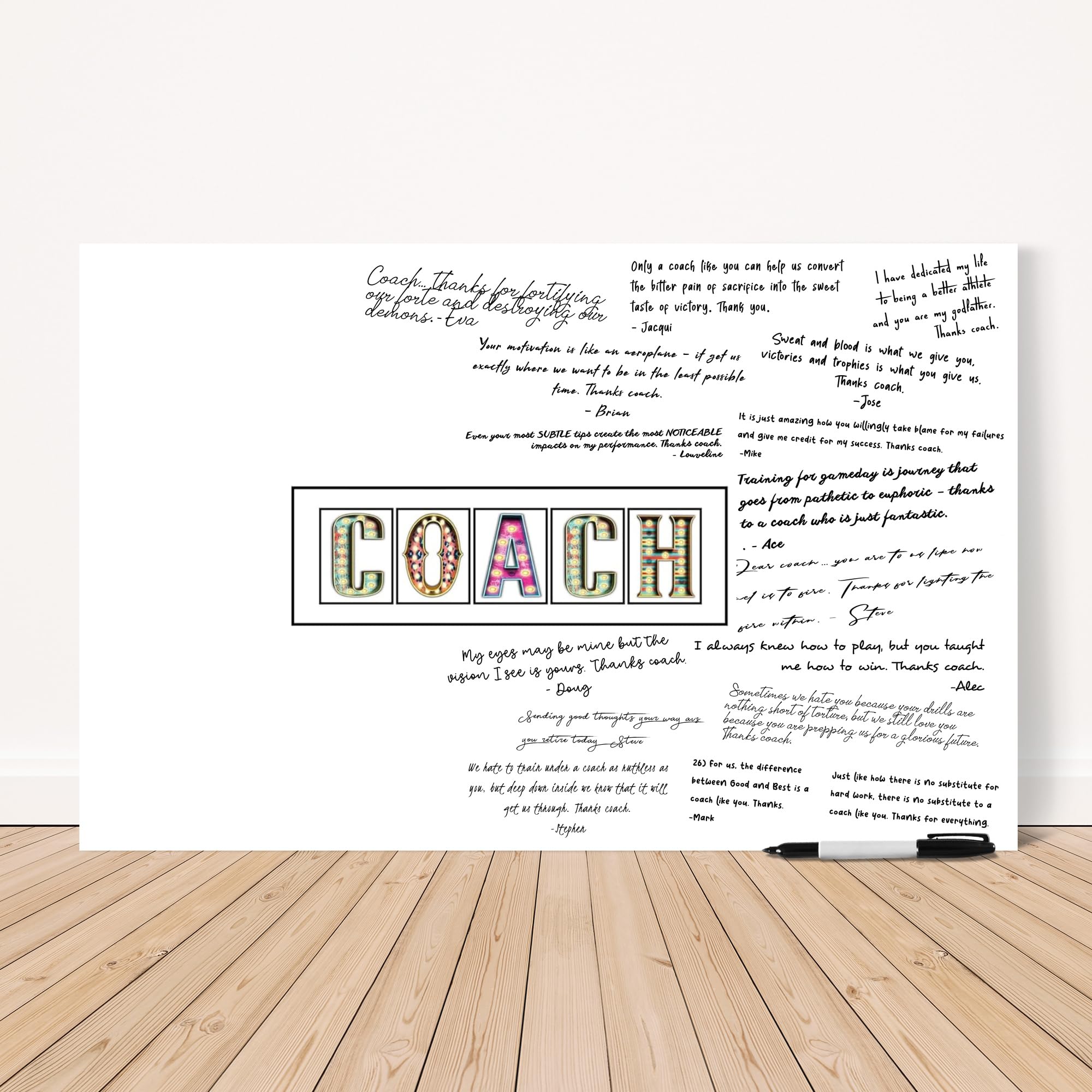 Mua L&O Goods Best Coach Gift | Signature Card for Sports Coach | Great ...