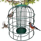 Garden Guru Squirrel Proof Bird Feeder – Outdoor Caged Mesh Seed Peanut Hanging Bird Feeder for Small Wild Birds – Premium Coated Steel & Metal Seed Guard - Chew Proof, Weather Resistant