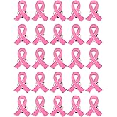 Pink Ribbon Brooch Pins Hope Ribbon Lapel Official Breast Cancer Awareness Lapel Pin, 1 x 0.78 inch
