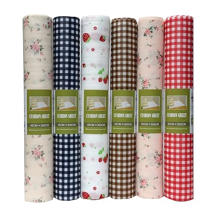 Lifestyle-You Kitchen Cabinet Liner Drawer Mat Table Desk Shelf Pad Non-Slip Placemat (6 Rolls, 45x300 cm Each,Foam,Multicolor)