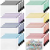 Jetec 32 Pcs Mesh Zipper Bags Toy Storage Bikini Organizer Bag Bolsas Para Guardar Trajes De Bano Waterproof Zipper Reusable Pouch Puzzle Multipurpose for Storage Office(Sweet Color,5.1 x 4.1 Inch)