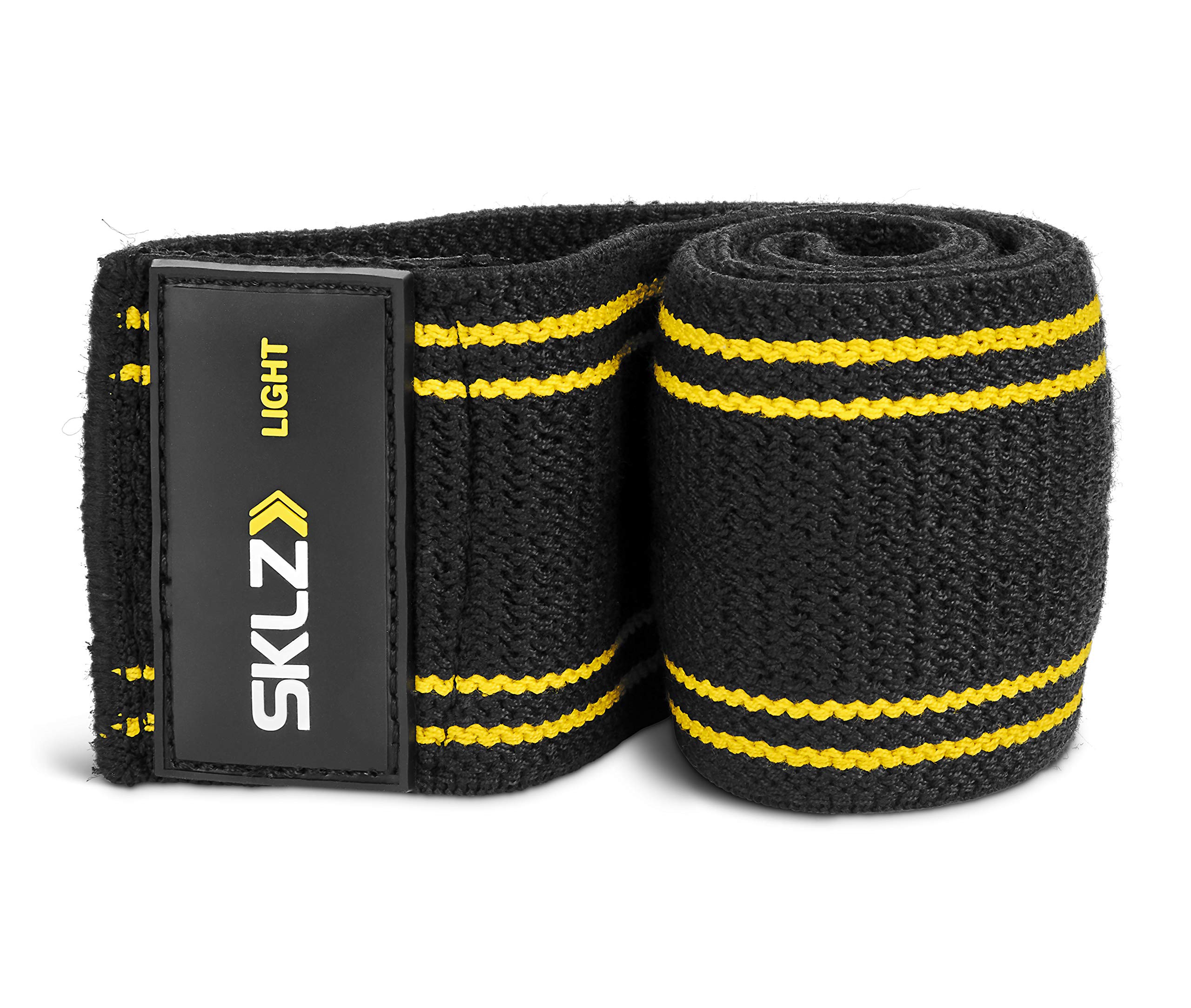 SKLZ Pro Knit Mini Band- Light Resistance, Non-Slip Fabric for Upper and Lower Body Training, Comfortable, Durable, Machine Washable, Ideal for Warm-Up, Stretching, and Strength Workouts