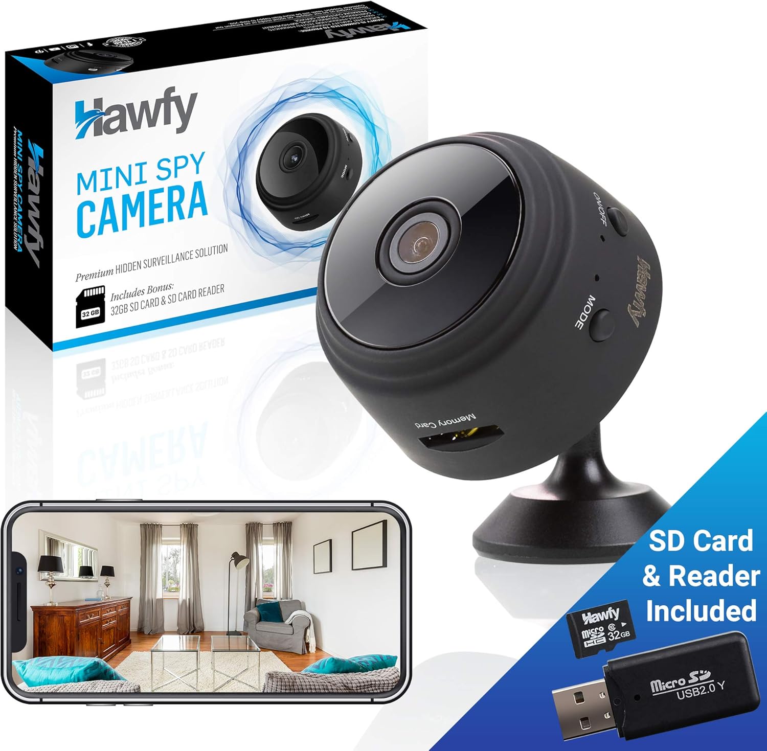 Hawfy Mini HD Wireless Hidden Camera Feature for Easy