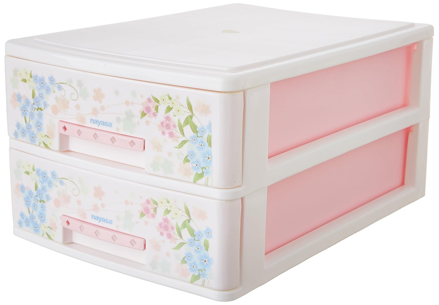 Nayasa Tuckins 2 Piece Plastic Drawer, Pink Amazon.in Home & Kitchen