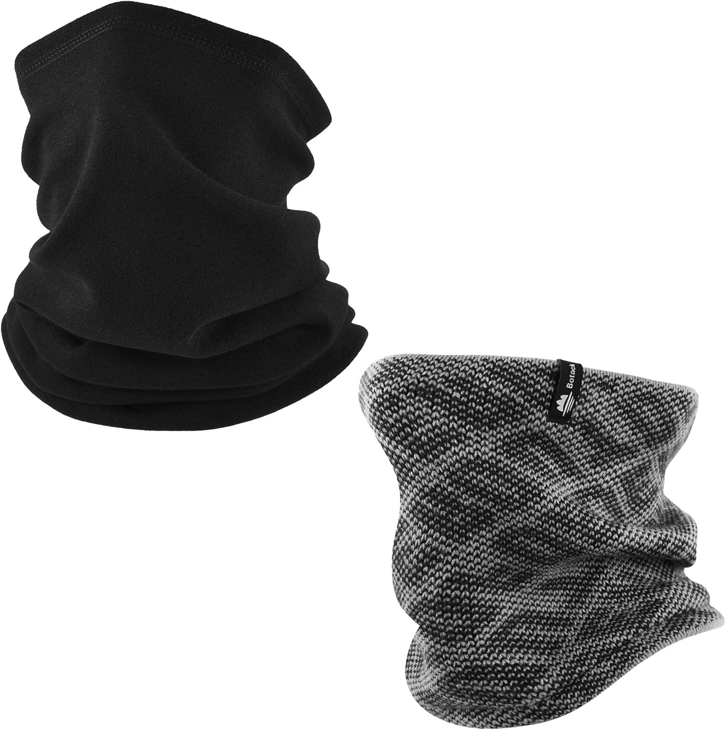 EXski Winter Neck Warmer Bundle Adjustable Ski Gaiter (Grey) at