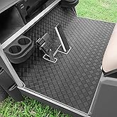 Cartalia Golf Cart Floor Liner Mat 8mm Thick Rubber Full Coverage Fit for Club Car DS 1982-2013 / Villager 1982-2018 Carts Heavy-Duty Non-Slip Front Feet Mats Replacement Easy to Clean - Grey Trim