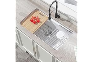 Miuara White Undermount Workstation Kitchen Sink 33 Inch - Large Topmount Fireclay Drop In Sink 33"x19"x10", Dual Mount Heavy Duty Deep Single Bowl, with 4 Custom Accessories, for Kitchen, Island