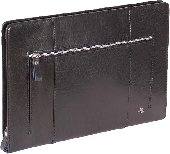 Leather Conference Folder Folio Documents A4 Organiser Tablet Sleeve
