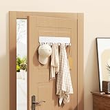 pickpiff White Wall Key Holder 8 Hooks Adhesive No Drill Rust-Resistant view 3