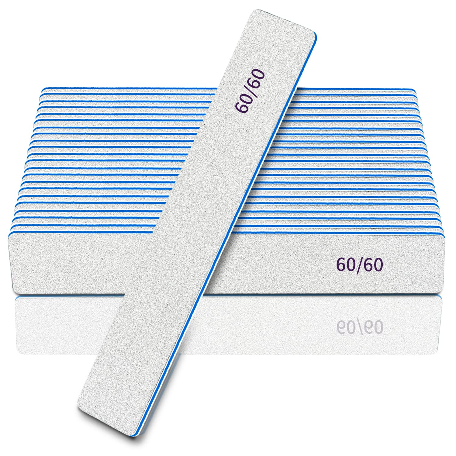 Photo 1 of Nail Files-Nail File for Acrylic Nails 12pcs, 60/60 Grit Nail Files Emery Boards for Acrylic Nails, Jumbo File Washable Thick Professional Square Nail File Manicure Tools for Nail Tech