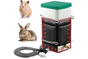 Saillong 1 Pack Rabbit Water Bottle, 32 oz No Drip Heated Water Bottle for Rabbits, Hamster, Guinea Pigs, Ferrets, Birds, Mouse, Cockatiel, Rats, Other Small Animal Pet No Leak No Mess Mount Drinker