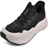 JACKSHIBO Men's Wide Toe Box Slip On Hands Free with Arch Support Sneakers | Breathable knit upper cushioned platform and non-slip Slip-on fit ideal for gym walking, running and daily casual wear