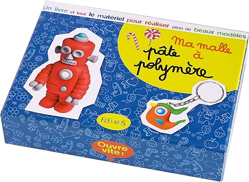 Download Ma malle à pâte polymère : Contient : 1 livre de modèles et d'explications, 5 pâtes de couleurs, 1 ébauchoir, 1porte-clé, 3 pitons pour pendentifs PDF