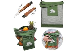 YZNlife Mushroom Foraging Kit,Mushroom Hunting kit Includes Hunting Bag,Mushroom Knife for Harvesting Mushroom,(Green)