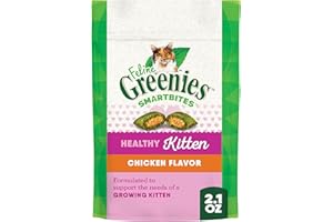 Greenies Feline Smartbites Healthy Kitten Treats, Chicken Flavor, 2.1 oz Pack